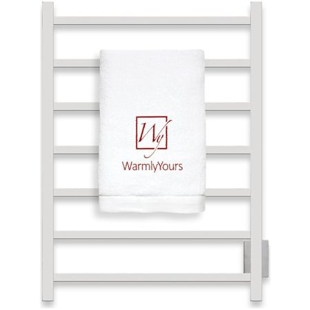 WarmlyYours Elevate Tahoe 23 1/2" Wide Electric 7 Bar Wall Mounted Bathroom Towel Warmer Polished Stainless Steel