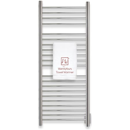 WarmlyYours Vida 23-5/8"W x 59"H Electric Hardwired Stainless Steel Towel Warmer Polished