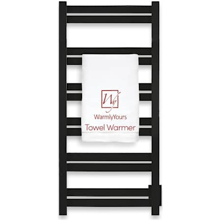 WarmlyYours Grande 20-1/2"W x 41"H  Electric Hardwired Stainless Steel Towel Warmer Black