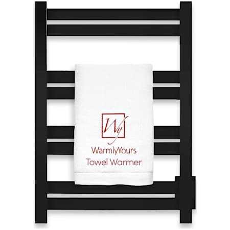 WarmlyYours Maple 20-3/8" W x 27-1/2" H Hardwired Brass Towel Warmer Matte Black