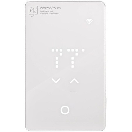 WarmlyYours nJoy WiFi Programmable Thermostat with Class A GFCI and Floor Sensor White Acrylic