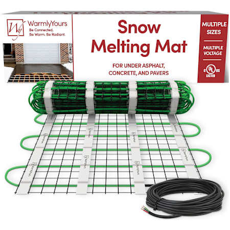 WarmlyYours 240V 6.3A 3 Foot x 10 Foot Heated Driveway Snow Melting Mat N/A