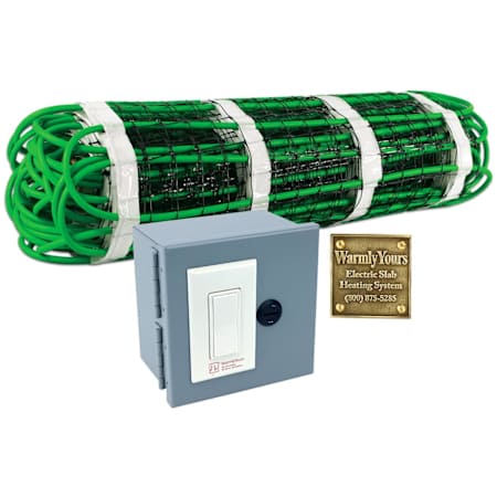 WarmlyYours WarmlyYours Embedded Electric Snow Melting Kit with 2’ x 10’ Heating Mat (120V) and WiFi Control Green
