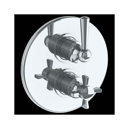 Watermark Haley 34 Wall Mounted Thermostatic Shower Trim with Built-in Control, 7 1/2" Polished Chrome