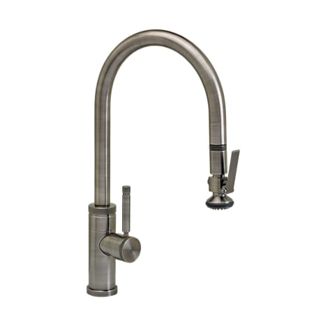 Waterstone Industrial 1.75 GPM Single Hole Pull Down Kitchen Faucet with Lever Handle Stainless Steel