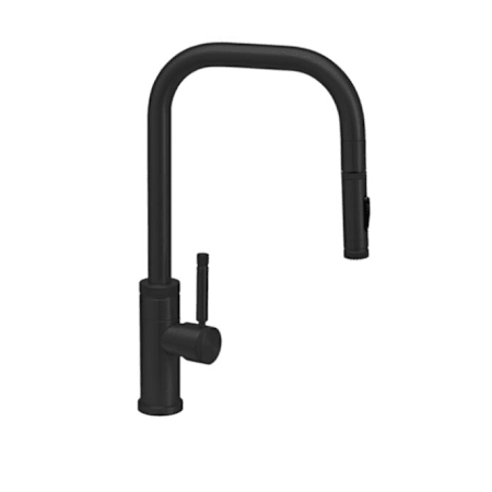 Waterstone Fulton Industrial Prep Size PLP Pulldown Faucet – Toggle Sprayer Matte Black