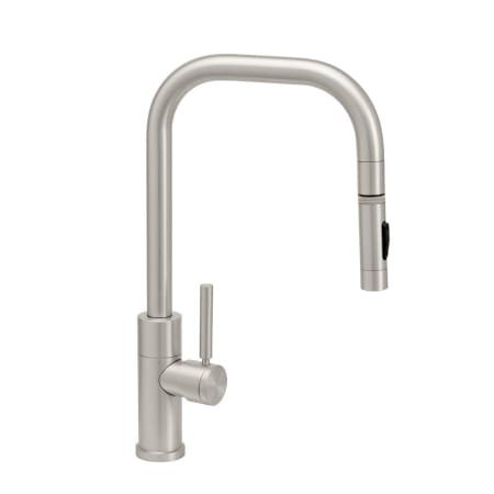 Waterstone Fulton Modern 1.75 GPM Single Hole Pull Down Kitchen Faucet with Lever Handle Stainless Steel