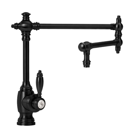 Waterstone Towson 1.75 GPM Single Hole Kitchen Faucet with Lever Handle Matte Black