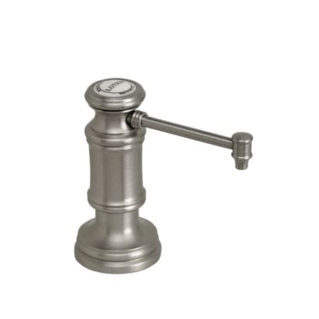 Waterstone Traditional Deck Mounted Soap Dispenser with 12 oz Capacity Satin Nickel