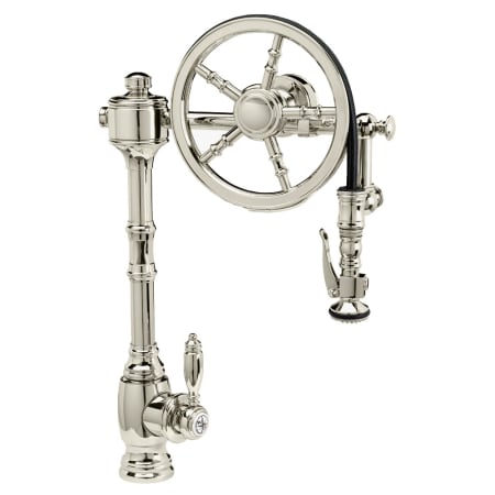 Waterstone The Wheel 1.75 GPM Single Hole Pull Down Kitchen Faucet with Lever Handle Polished Nickel