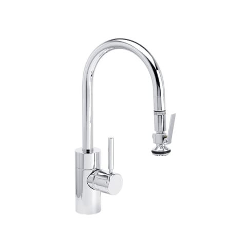 Waterstone Contemporary Prep Size 1.75 GPM Single Hole Pull Down Kitchen Faucet with Lever Handle Chrome