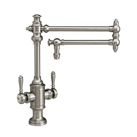 Waterstone Towson 1.75 GPM Single Hole Kitchen Faucet with Lever Handles - 18" Spout Satin Nickel