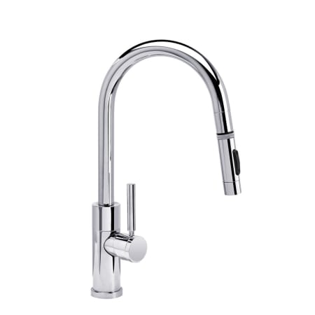Waterstone Modern Prep Size PLP 1.75 GPM Single Hole Toggle Pull Down Kitchen Faucet with Lever Handle and Angled Spout Chrome