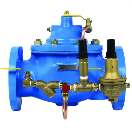 Watts 4" Globe Class 150 Flanged Epoxy Coated Pressure Reducing Valve with Full Port, Isolation Cocks, and Pilot Circuit Y-Strainer N/A
