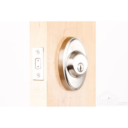 Oval Series 2772 Keyed Entry Deadbolt Outside Angle View