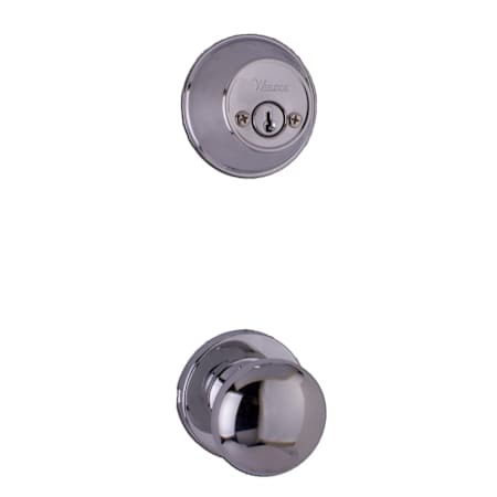 Weslock Moderne 2100 Series Double Cylinder Interior Pack with Impresa Knob from the Traditionale Collection Chrome