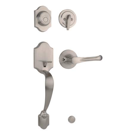 Weslock Parkside Sectional Dummy Handleset with Interior Somerset Lever Satin Nickel