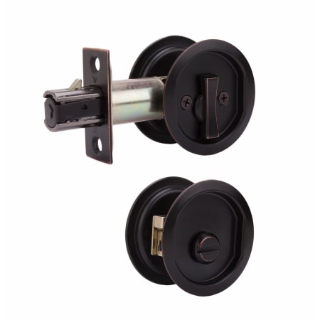 Weslock Round Privacy Sliding Pocket Door Lock Oil Rubbed Bronze