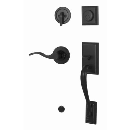 Weslock Mercy Right Handed Sectional Dummy Handleset with Interior New Haven Lever Matte Black
