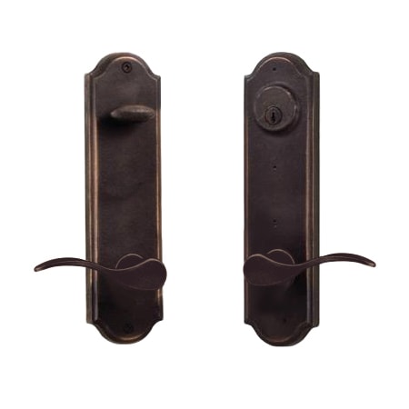 Weslock Tramore Right Handed Keyed Entry Set with Carlow Levers from the Molten Bronze Collection Oil Rubbed Bronze