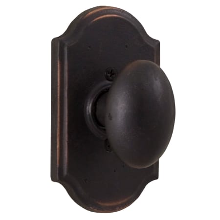 Weslock Durham Single Dummy Door Knob with Premiere Rose from the Molten Bronze Collection Oil Rubbed Bronze