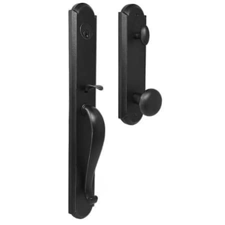 Weslock Wiltshire Single Cylinder Keyed Handleset with Durham Knob Oil Rubbed Bronze