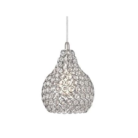 Westinghouse Single Light 7-1/4" Wide Crystal Mini Pendant with Crystal Jewel Shade Brushed Nickel
