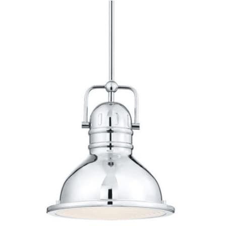 Westinghouse Boswell 9" Wide Single Light LED Mini Pendant with Metal Shade Chrome
