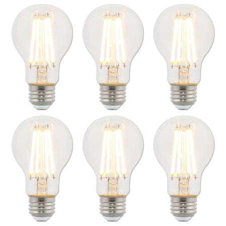 Westinghouse Pack of (6) 8 Watt Dimmable A19 Medium (E26) LED Bulbs - 1100 Lumens, 2700K, and 80CRI Clear