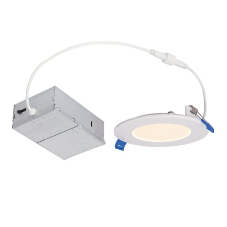 Westinghouse LED Canless Recessed Fixture with 4" Shower Trim - IC Rated and Airtight White