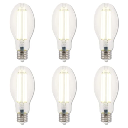 Westinghouse Pack of (6) 36 Watt ED28 Extended Mogul (EX39) LED Bulbs - 6000 Lumens, 5000K, and 80CRI Clear