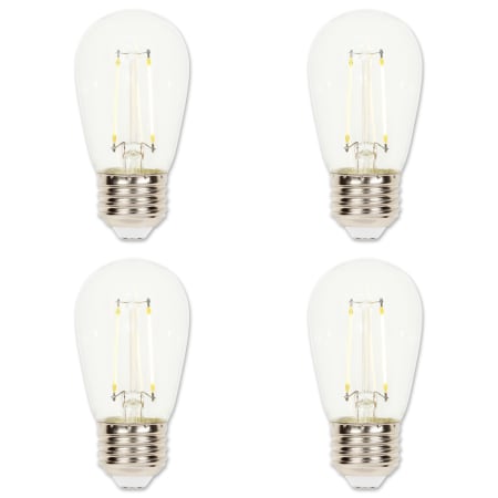 Westinghouse Pack of (4) 1 Watt S14 Medium (E26) LED Bulbs- 120 Lumens, 2700K, and 80CRI Clear