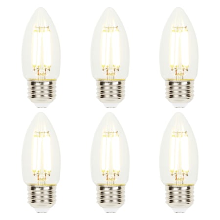 Westinghouse Pack of (6) 6.5 Watt Dimmable B11 Medium (E26) LED Bulbs- 800 Lumens, 2700K, and 80CRI Clear