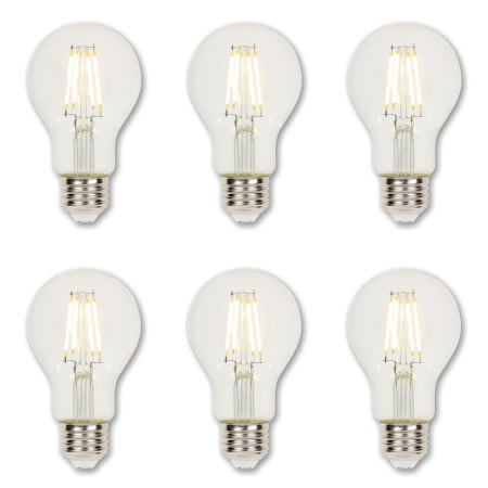 Westinghouse Pack of (6) 6.5 Watt Dimmable A19 Medium (E26) LED Bulbs - 810 Lumens, 2700K, and 80CRI Clear