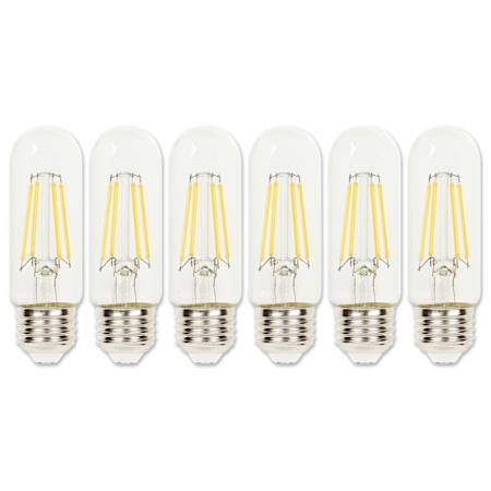Westinghouse Pack of (6) 5.5 Watt Dimmable T10 Medium (E26) LED Bulbs- 600 Lumens, 2700K, and 80CRI Clear