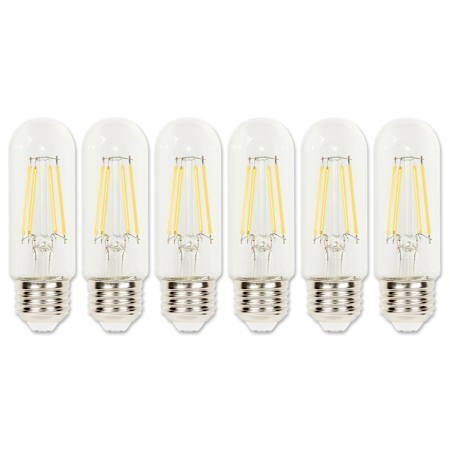 Westinghouse Pack of (6) 6.5 Watt Dimmable T10 Medium (E26) LED Bulbs- 800 Lumens, 2700K, and 80CRI Clear