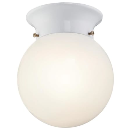 Westinghouse Single Light 5-13/16" Wide Integrated LED Flush Mount Globe Ceiling Fixture White