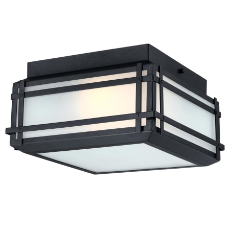 Westinghouse Devyn 2 Light 12" Wide Outdoor Flush Mount Square Ceiling Fixture Textured Black