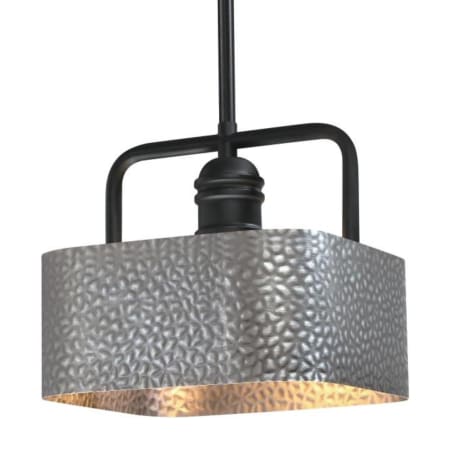 Westinghouse Bexar 8" Wide Mini Pendant Matte Black / Dark Pewter