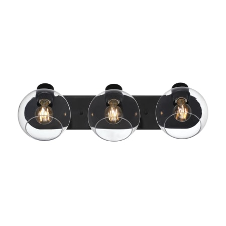 Westinghouse Hyson 3 Light 24" Wide Vanity Light Matte Black