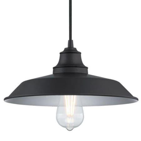 Westinghouse Iron Hill 12" Wide Pendant Matte Black