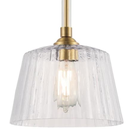 Westinghouse Aggie 10" Wide Mini Pendant Brushed Brass