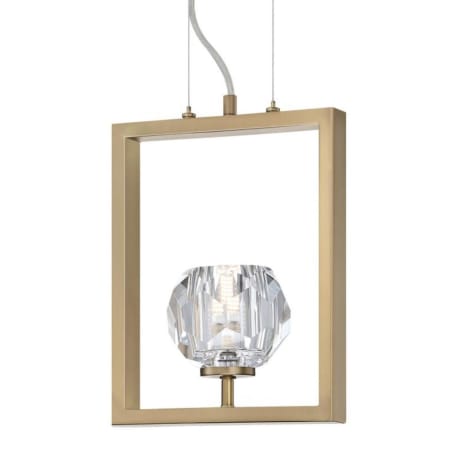 Westinghouse Zoa 9" Wide LED Crystal Mini Pendant Brushed Brass