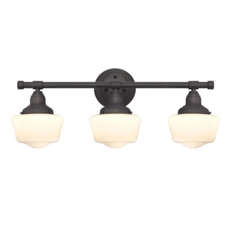 Westinghouse Scholar 3 Light 24" Wide Bathroom Vanity Light Metal / Glass