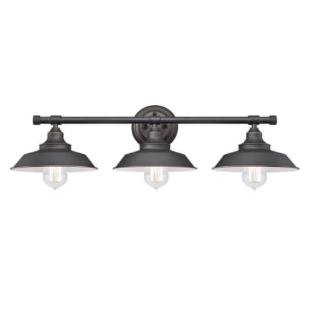Westinghouse Iron Hill 3 Light 29" Wide Bathroom Vanity Light Oil Rubbed Bronze with Highlights