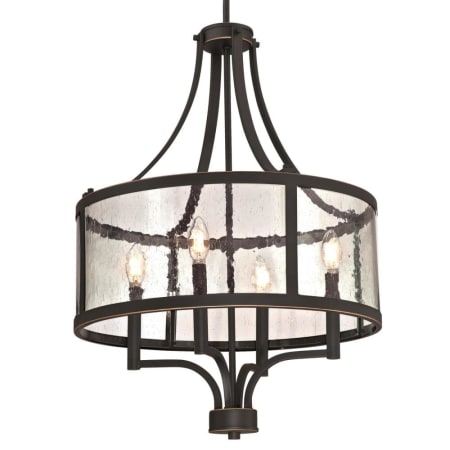 Westinghouse Belle View 4 Light 20" Wide Taper Candle Drum Chandelier Oil Rubbed Bronze / Highlights