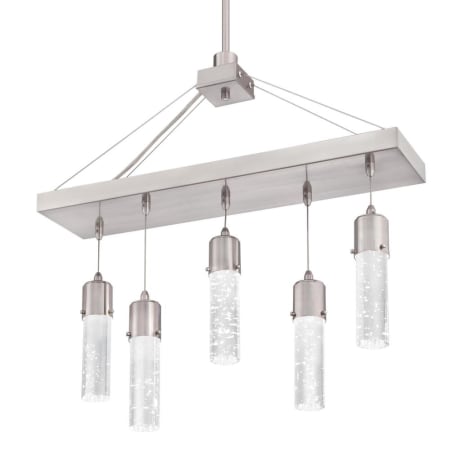 Westinghouse Cava 5 Light 24" Wide LED Suspension Linear Pendant Brushed Nickel
