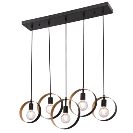 Westinghouse Olympus 5 Light 34" Wide LED Abstract Linear Full Sized Pendant Matte Black