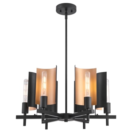Westinghouse Sirino 6 Light 23" Wide LED Abstract Chandelier Matte Black