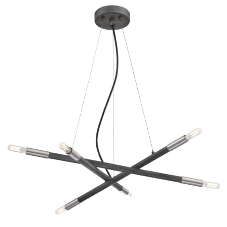 Westinghouse Felix 6 Light 26" Wide LED Sputnik Chandelier Distressed Aluminum / Brushed Nickel